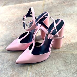 Spring Pink T-Strap Heels
